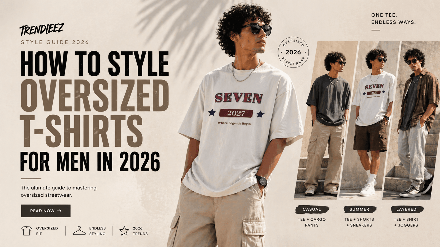 How to Style Oversized T-Shirts for Men in 2026 – Streetwear Outfit Ideas - Trendieez