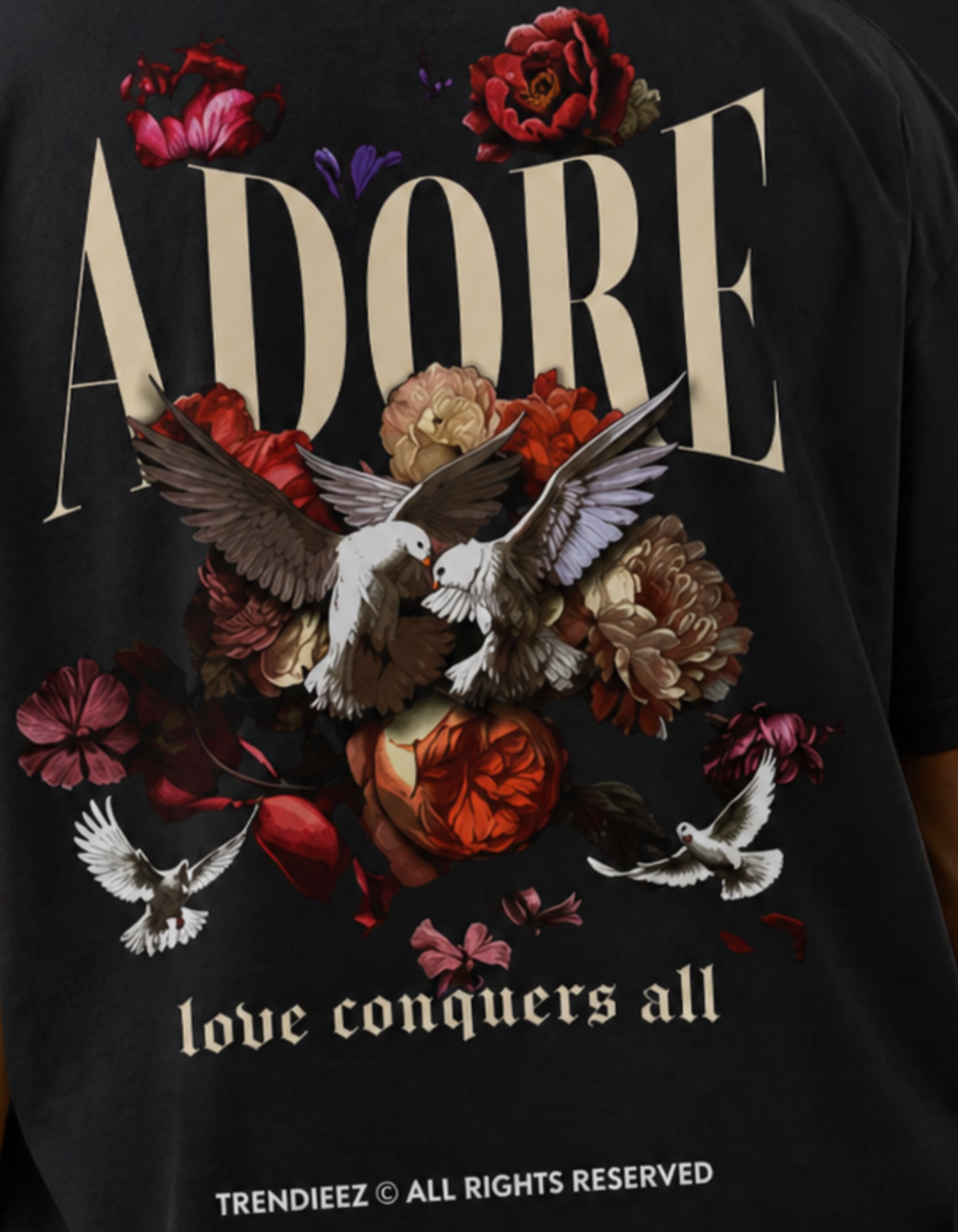 ADORE LOVE CONQUERS T-SHIRT