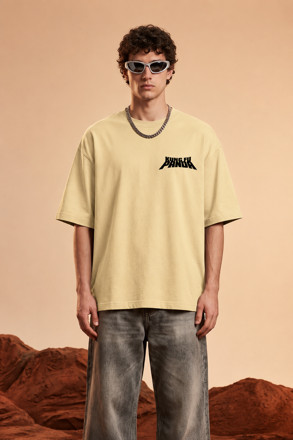 Kung Fu Panda Oversized Graphic T-Shirt