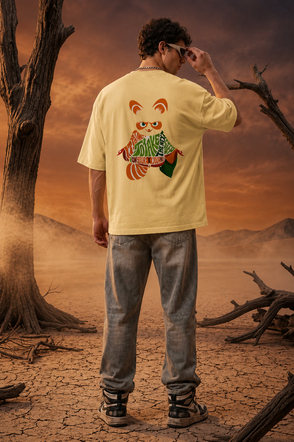 Kung Fu Panda Oversized Graphic T-Shirt