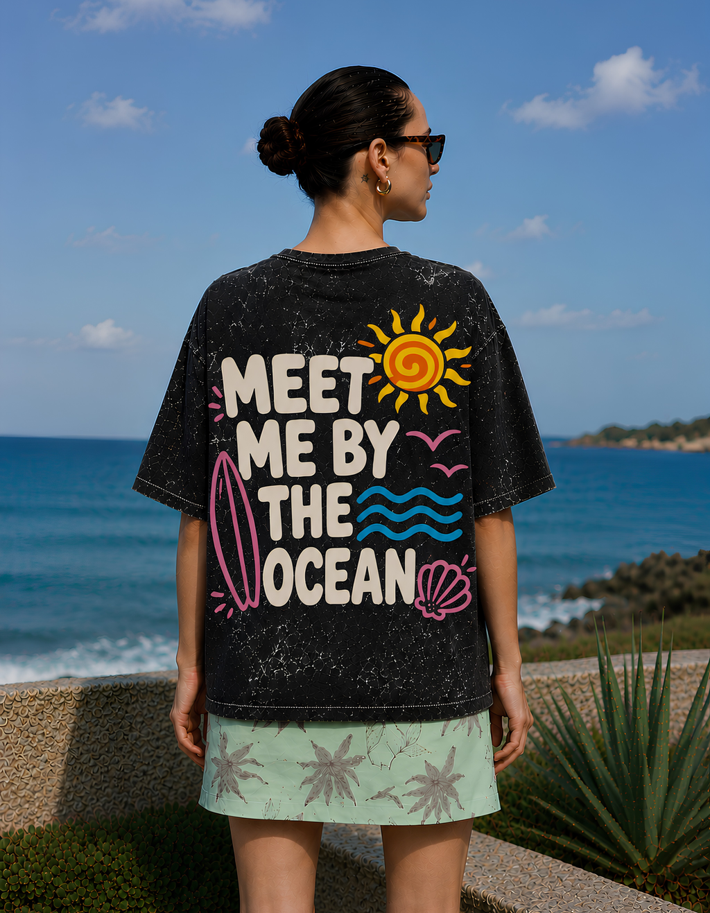 Ocean Coastline Sunset Noir