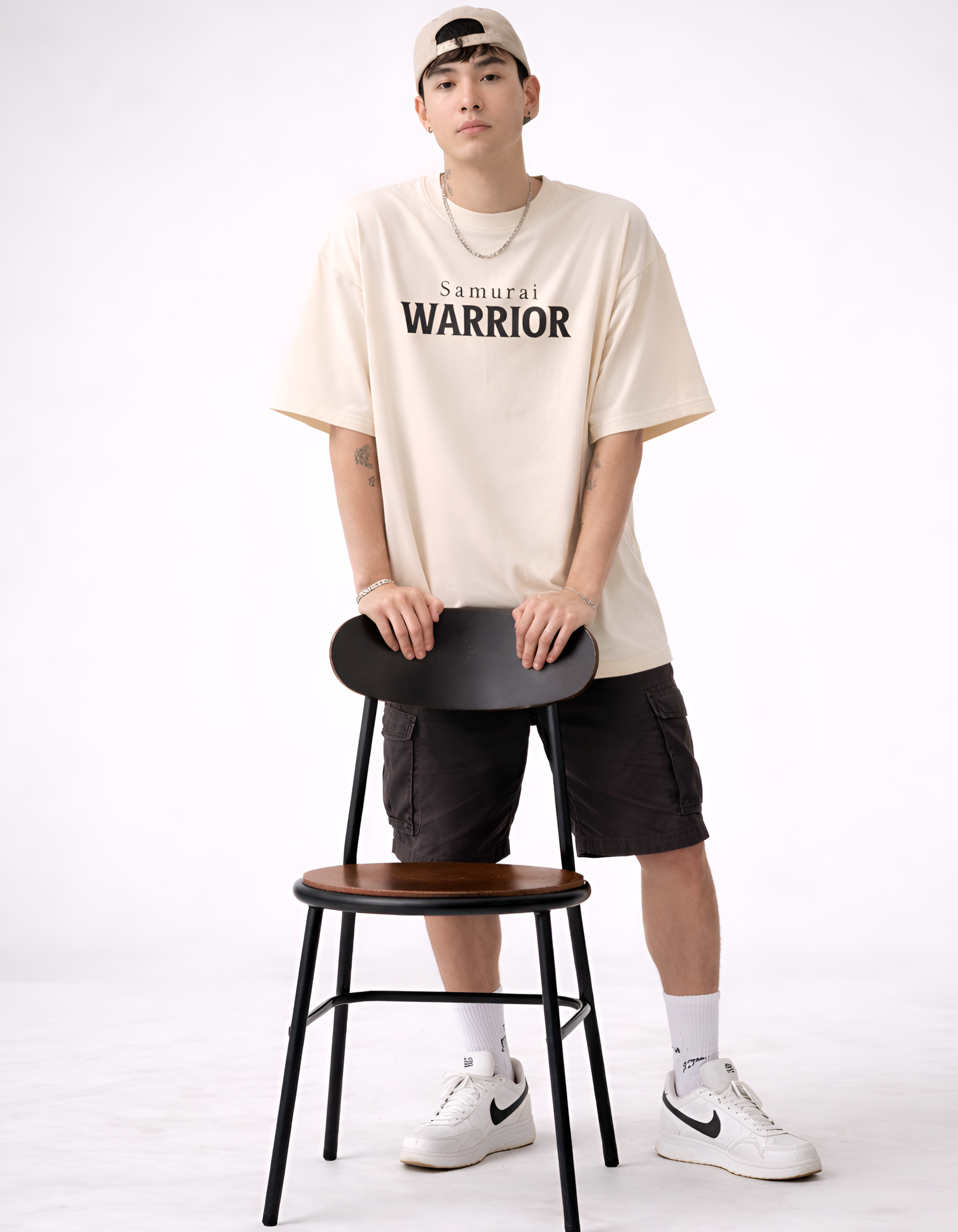 samurai warrior oversized t shirt india anime graphic
