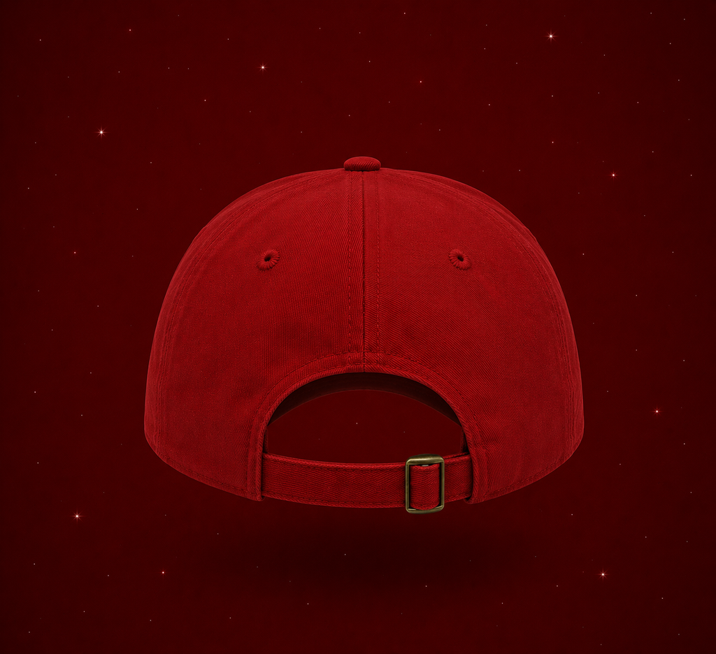 Red cap on a red background