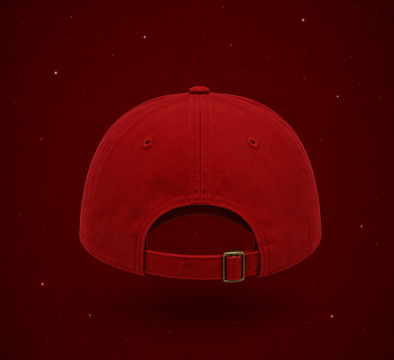 Red cap on a red background