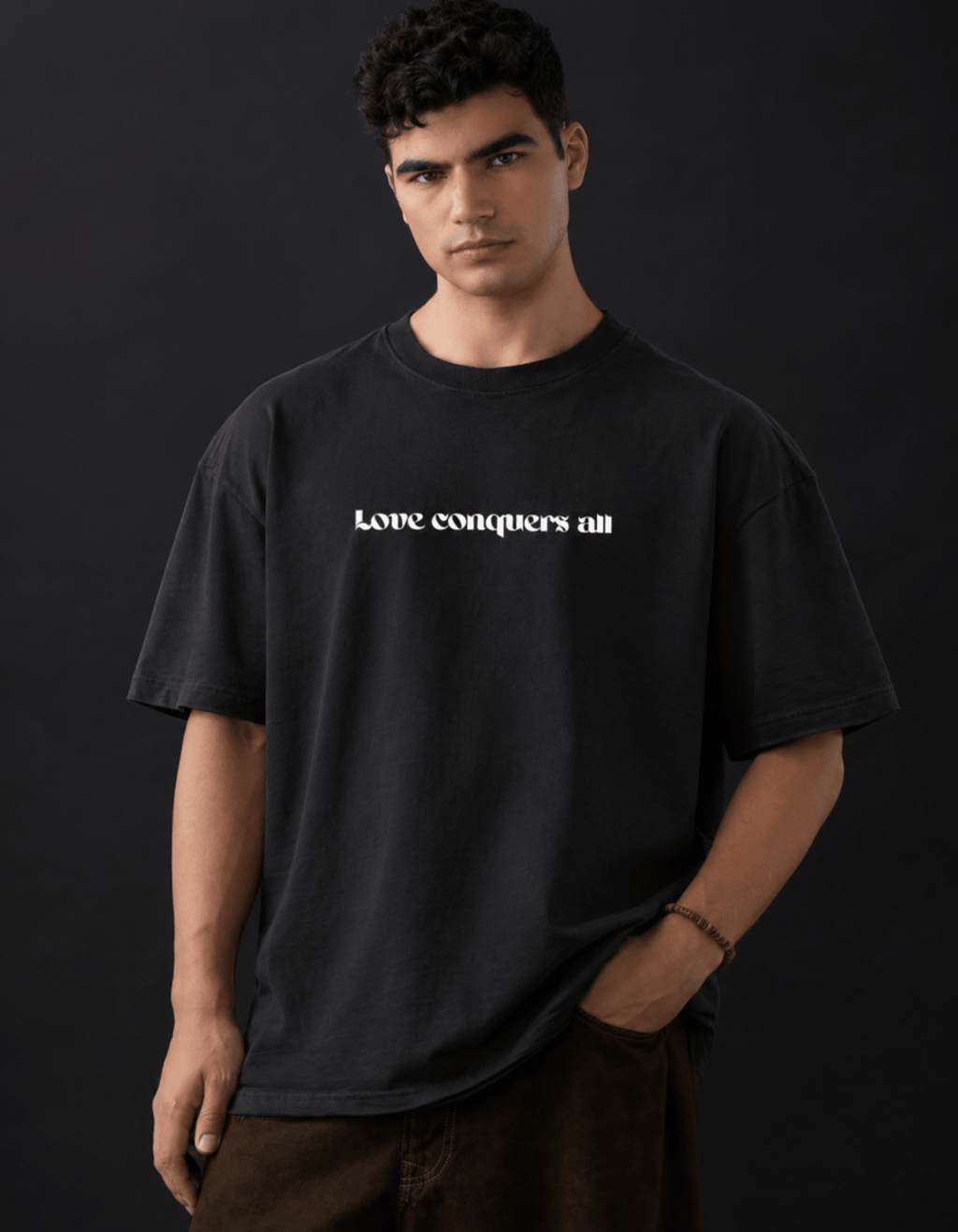 ADORE LOVE CONQUERS T-SHIRT - TRENDIEEZ