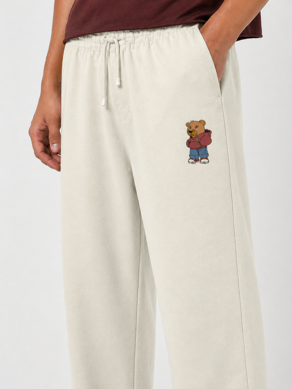 Just a Bear Beige Sweatpants