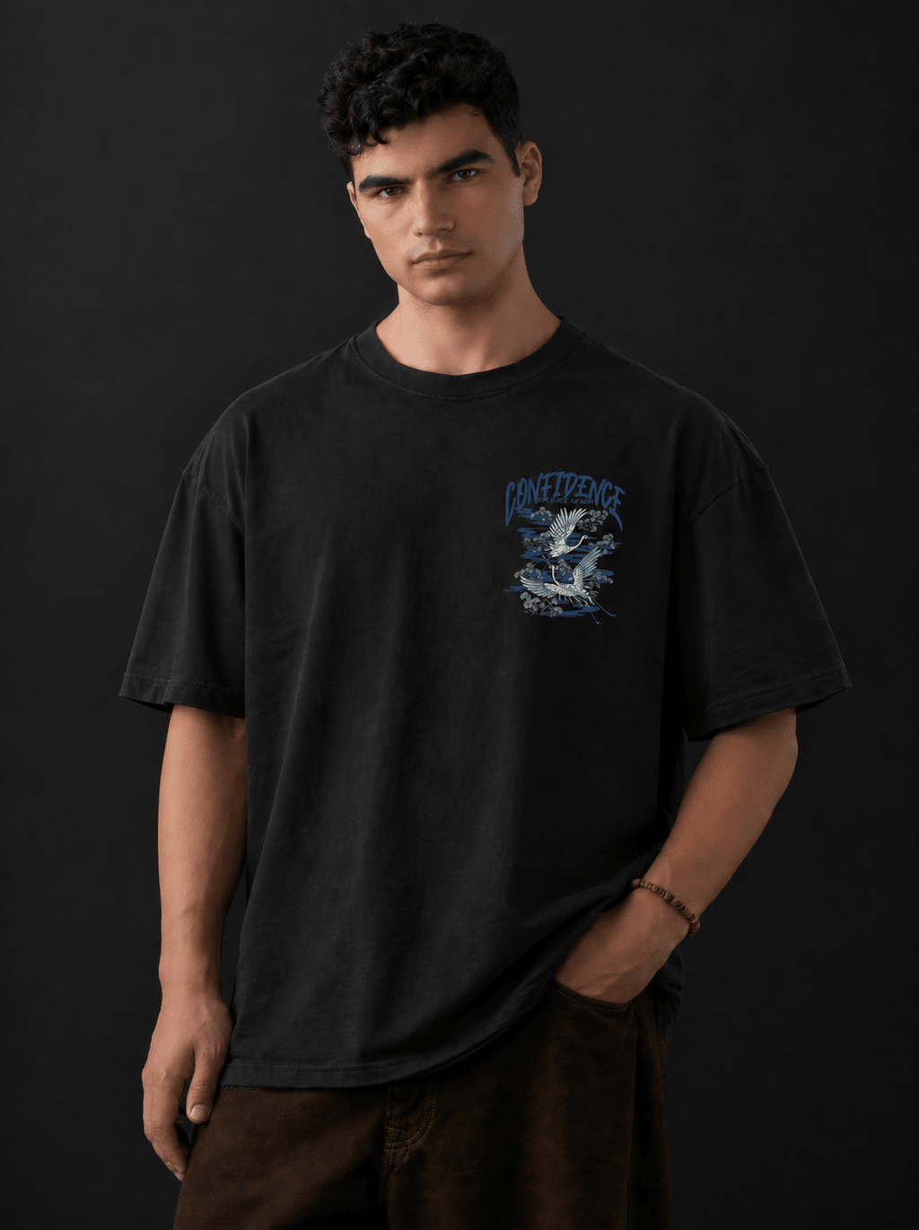 Blue Serenity Confidence Oversized T-shirt - Trendieez