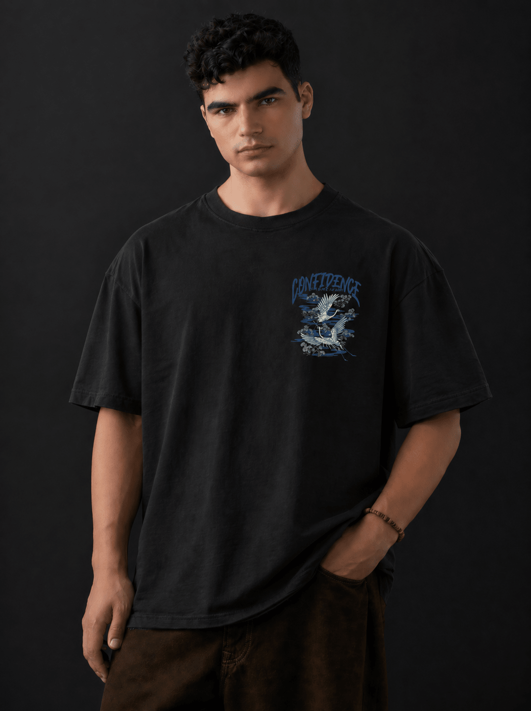 Blue Serenity Confidence Oversized T-shirt - Trendieez