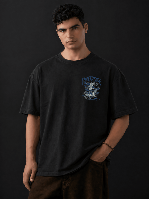 Blue Serenity Confidence Oversized T-shirt - Trendieez