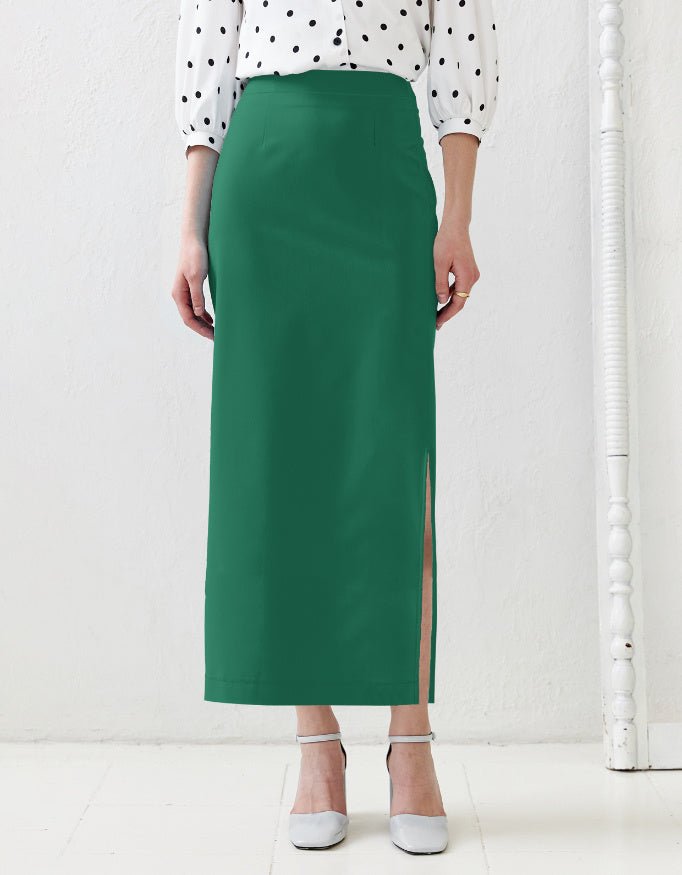 Dark Green Pencil Skirt | Trendieez - Trendieez