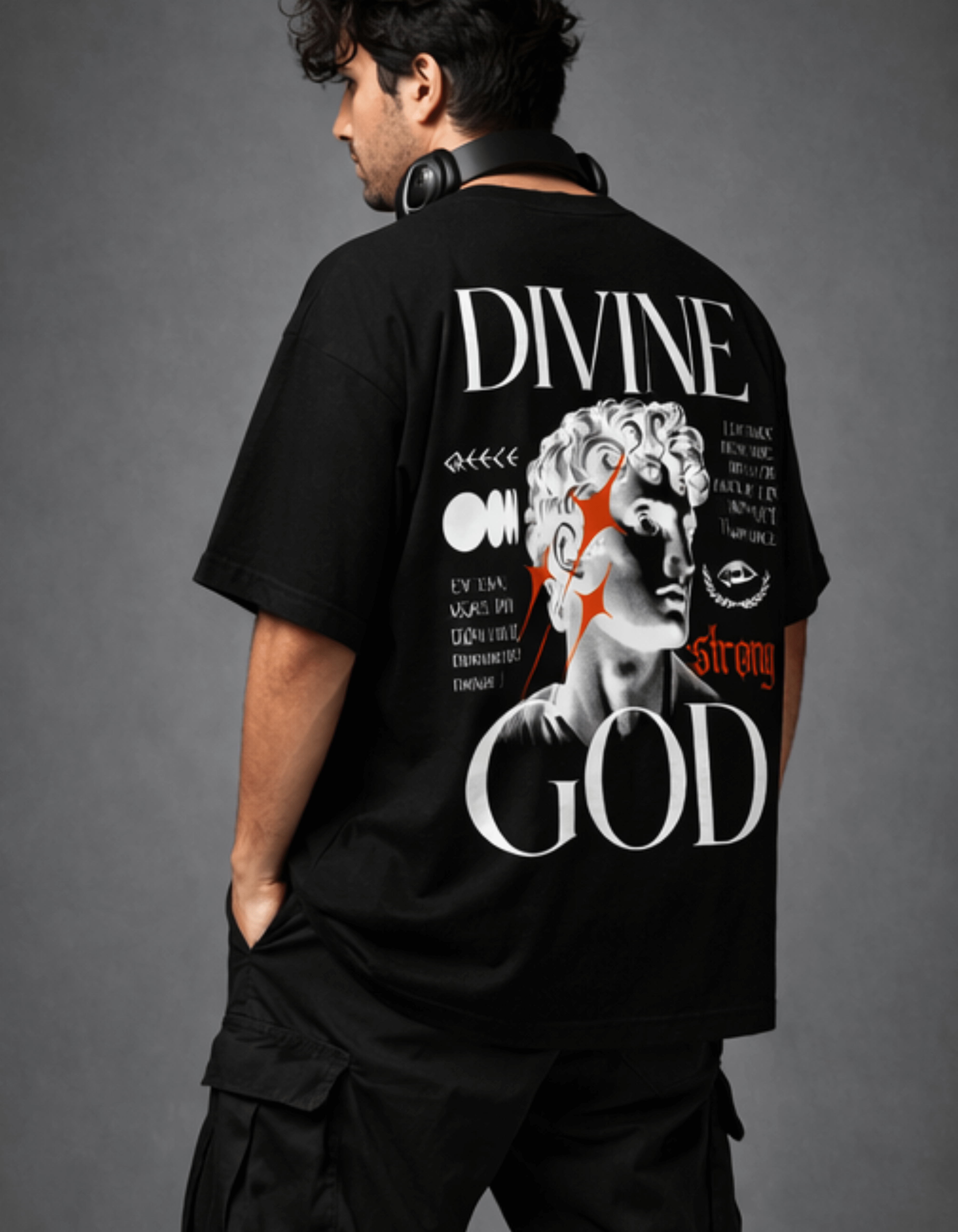 DIVINE GOD BLACK SIGNATURE T-SHIRTS - TRENDIEEZ