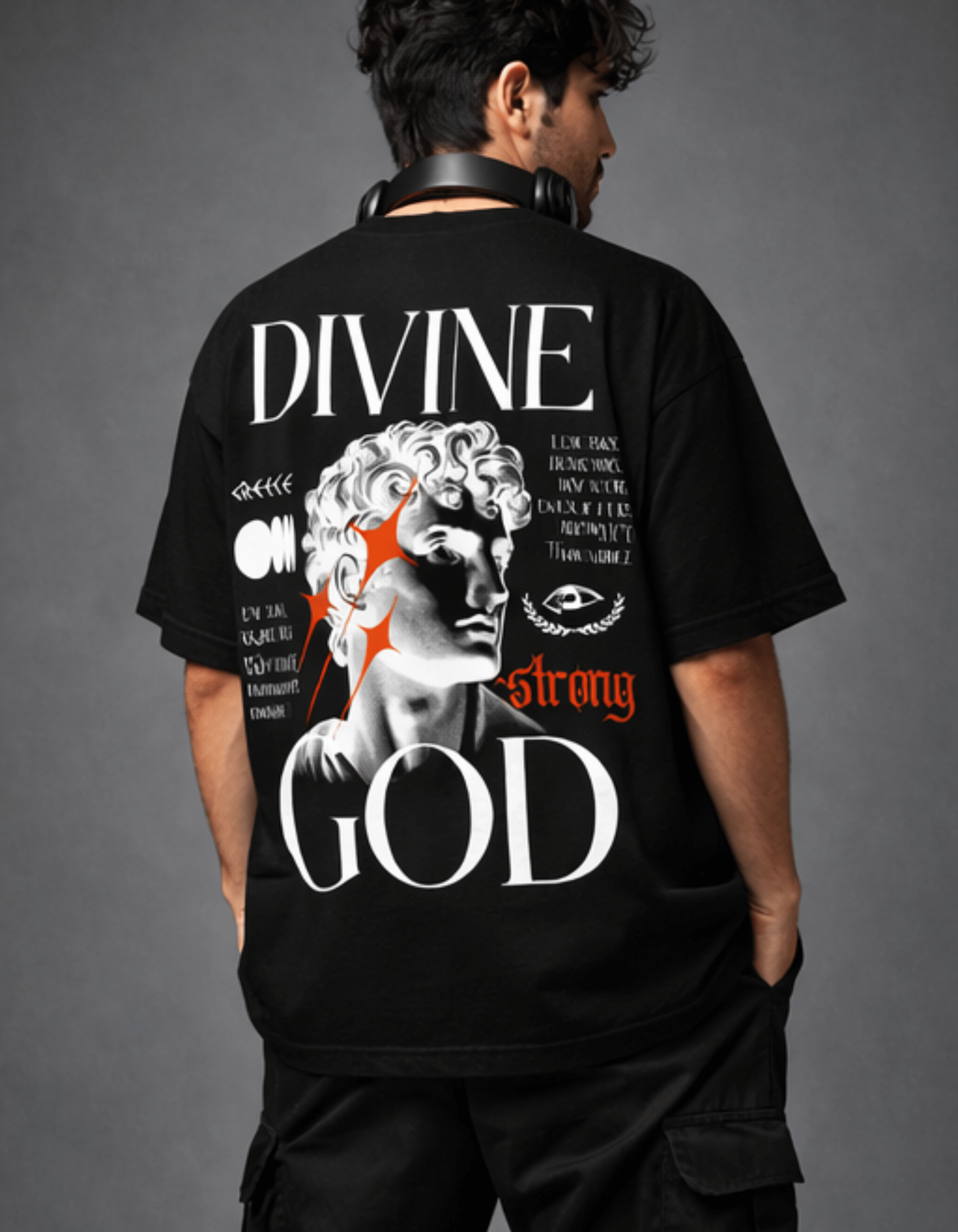 DIVINE GOD BLACK SIGNATURE T-SHIRTS - TRENDIEEZ