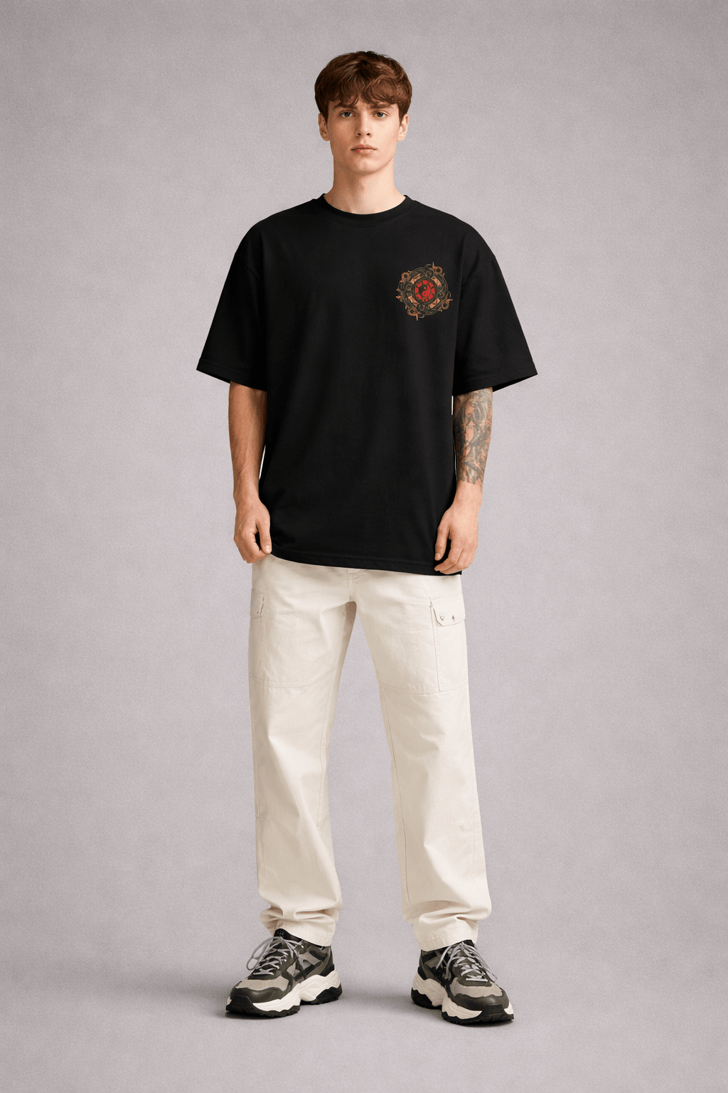 DRAGON BLACK SIGNATURE OVERSIZED T - SHIRT - Trendieez