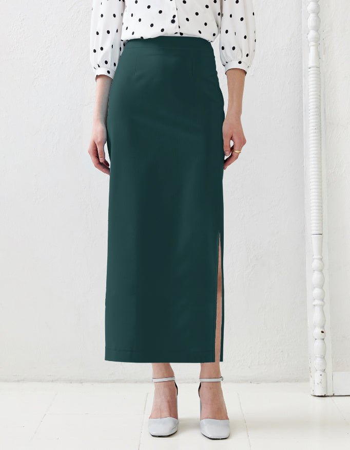 Extra Dark Green Pencil Skirt | Trendieez - Trendieez