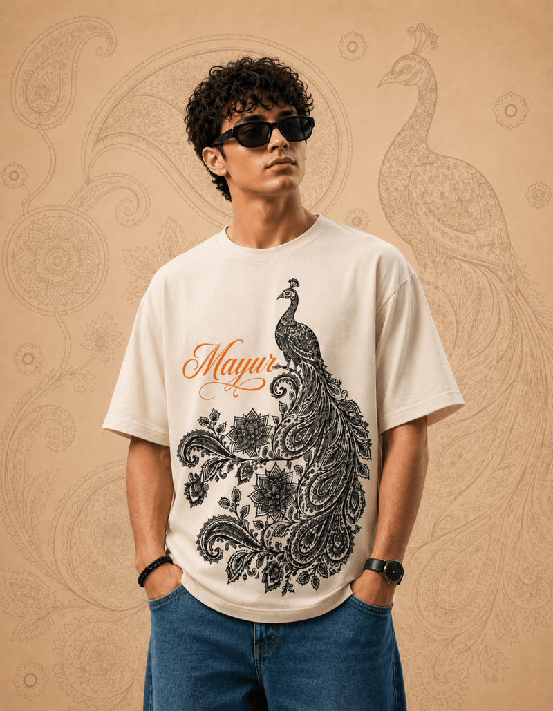 Floral Peacock Art Line - TRENDIEEZ