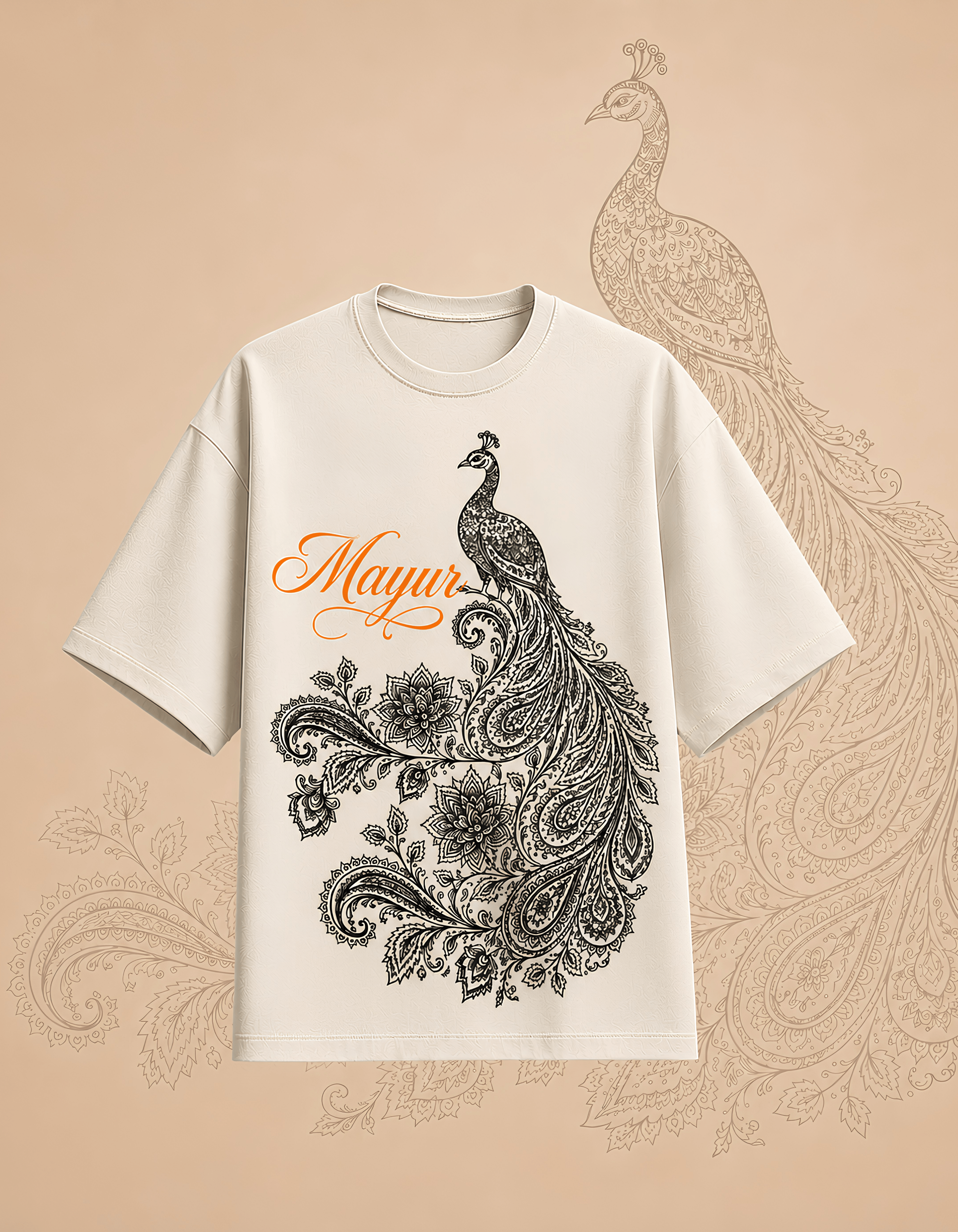 Floral Peacock Art Line - TRENDIEEZ