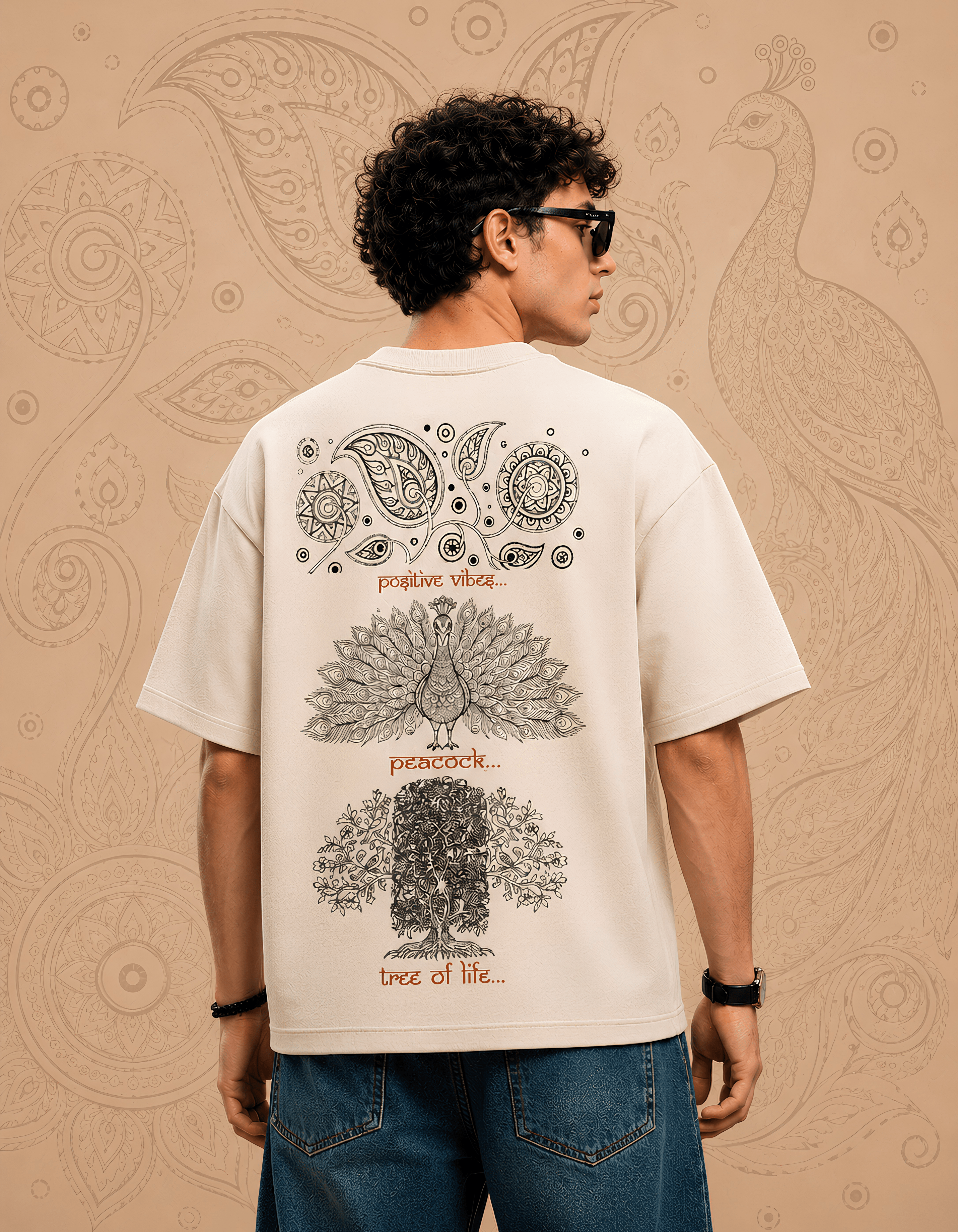 Floral Peacock Art Line - TRENDIEEZ
