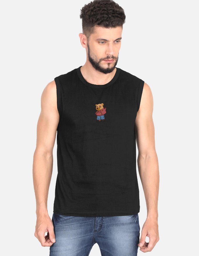 Just a Bear Sleeveless GYM Wear T-Shirt - TRENDIEEZ