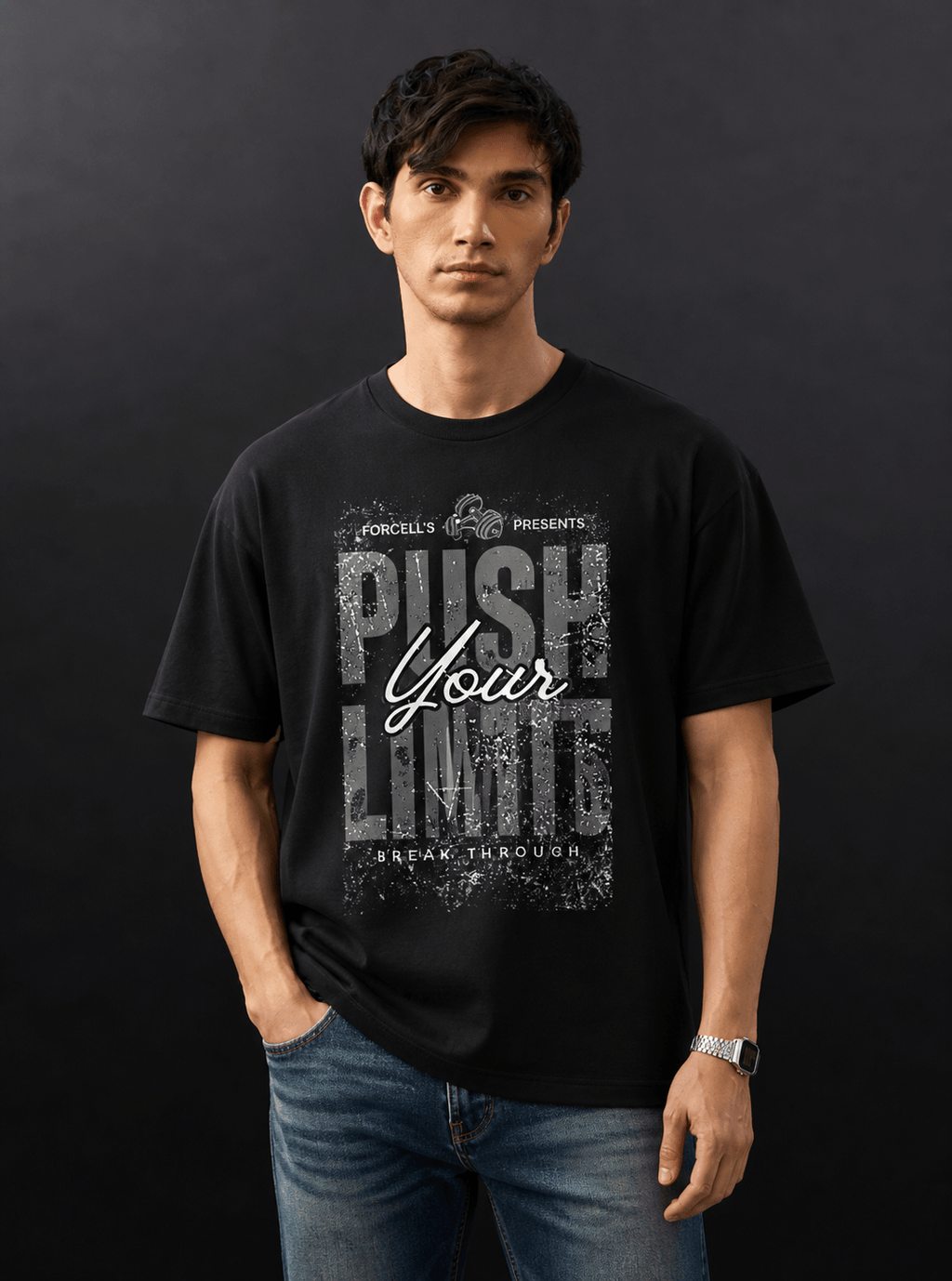 Push Your Limit Crew T-Shirt - TRENDIEEZ