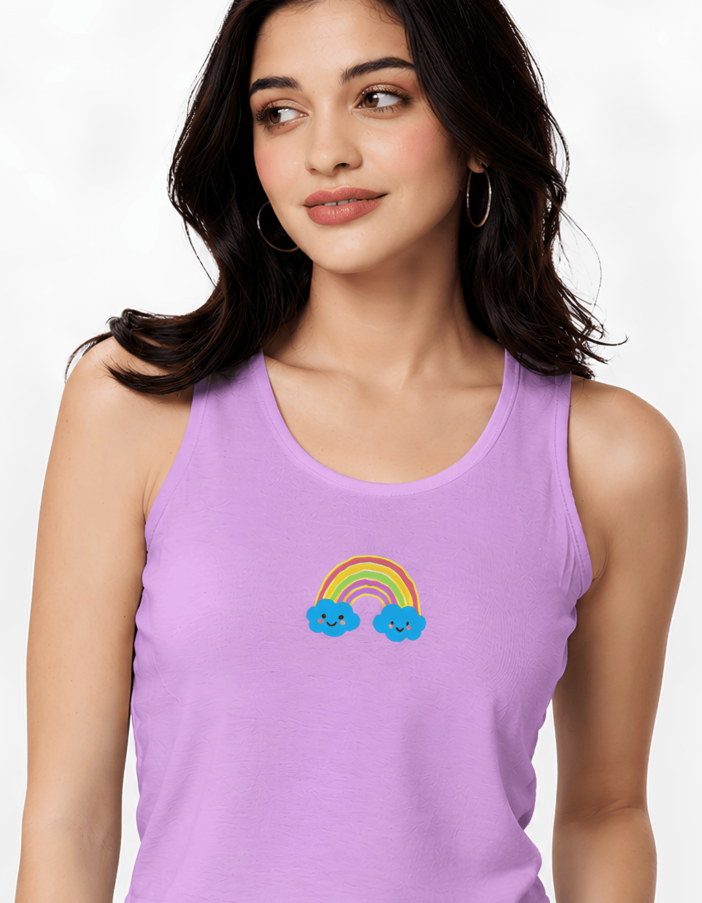 Rainbow Love Neck Tank - TRENDIEEZ