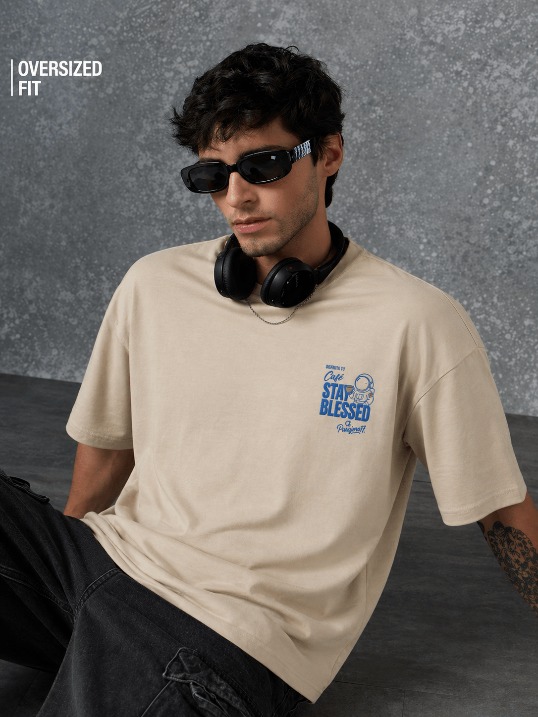 Stay Blessed Oversized T-Shirt - TRENDIEEZ